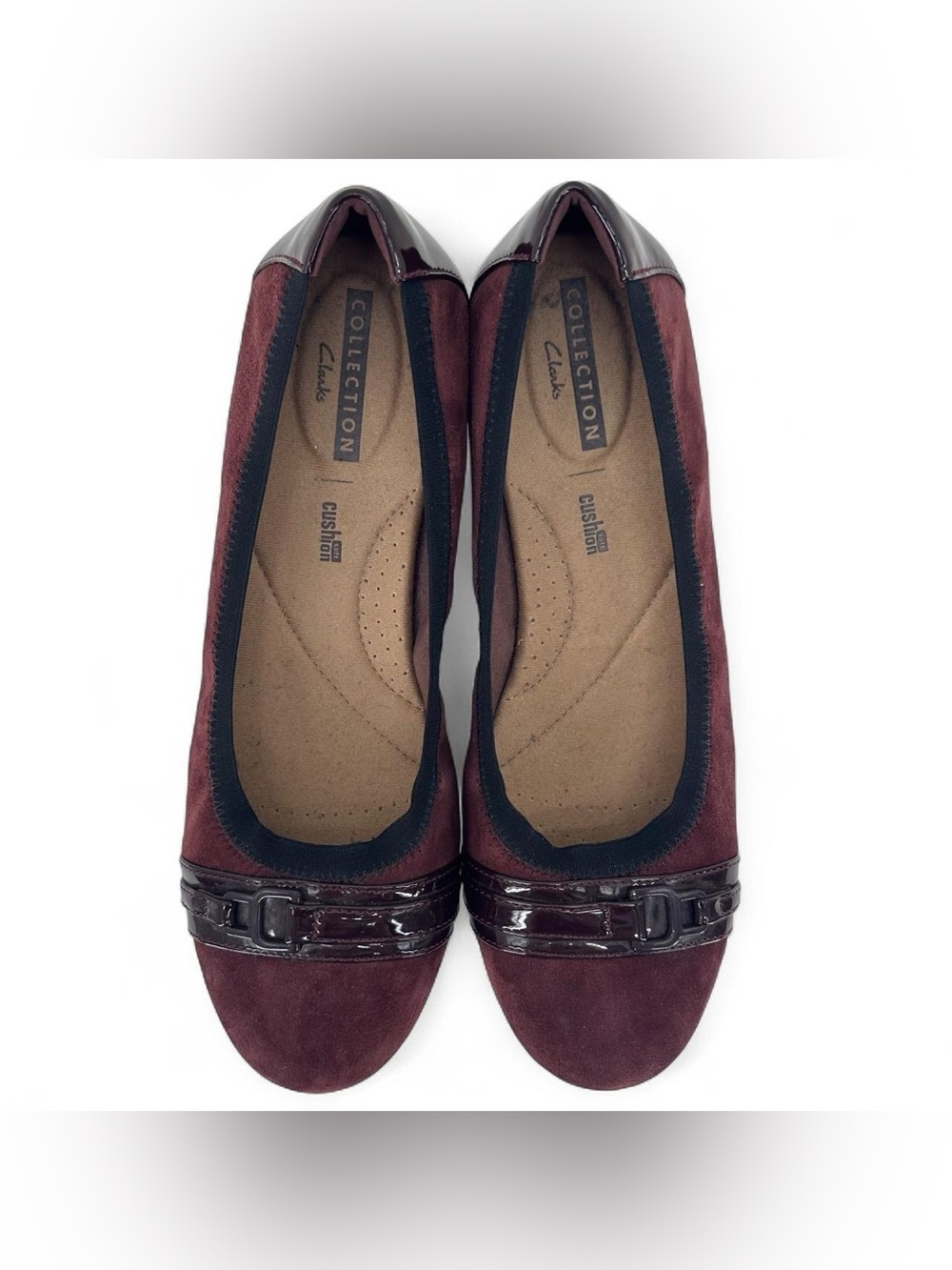 Clarks burgundy ballet flats